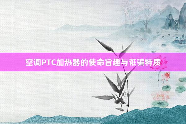空调PTC加热器的使命旨趣与诳骗特质