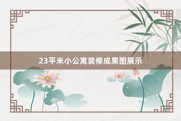 23平米小公寓装修成果图展示