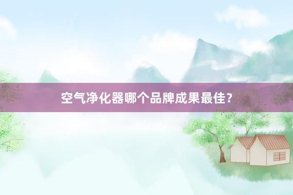 空气净化器哪个品牌成果最佳？